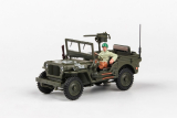 Jeep Willys US Army - s řidičem (1:43 cararama)