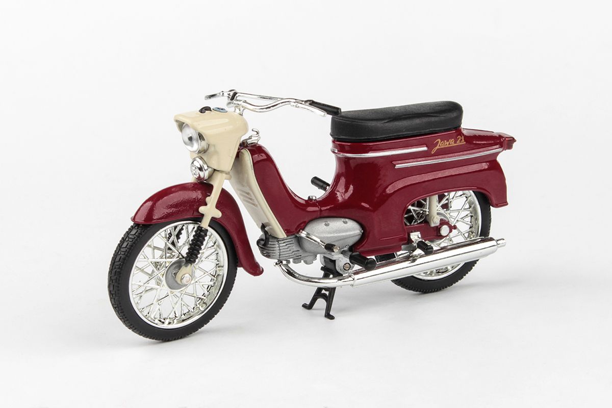Jawa 50 Pionýr typ 21 (1967) 1:18 - Tmavě Červená