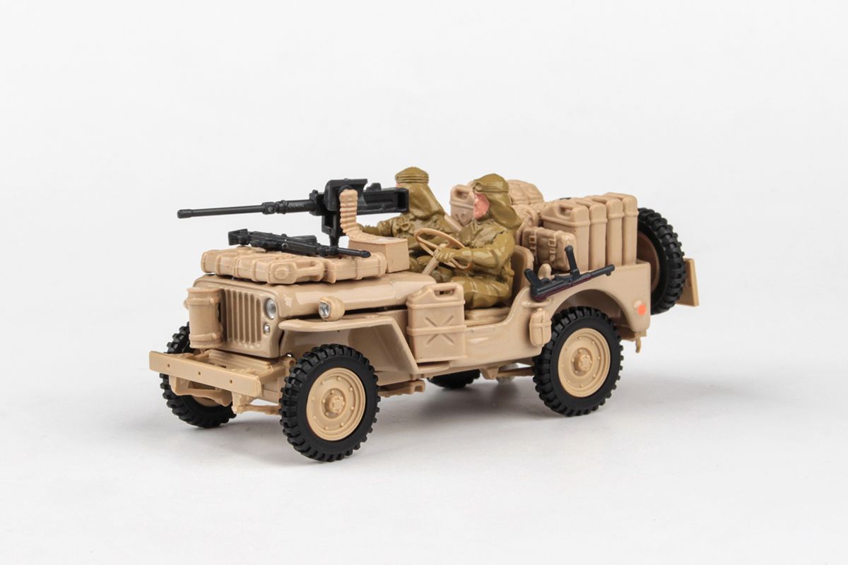Jeep Willys - pouštní verze s osádkou (1:43 cararama)
