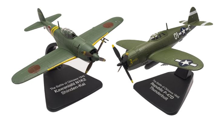 P-47D Thunderbolt and Kawanishi N1K2 Shinden-Kai "The Battle of Okinawa 1945"