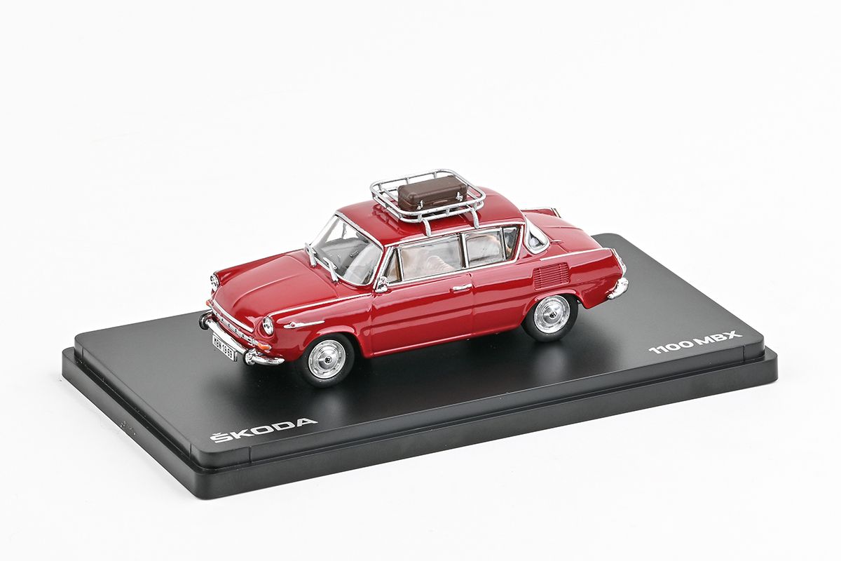 Škoda 1100MBX (1969) 1:43 - Červená Rubínová (se střešním nosičem)
