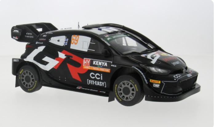 1/18  Toyota Yaris Rally 1 WRC #69 K.Rovanperä - Safari Rallye Kenia 2024